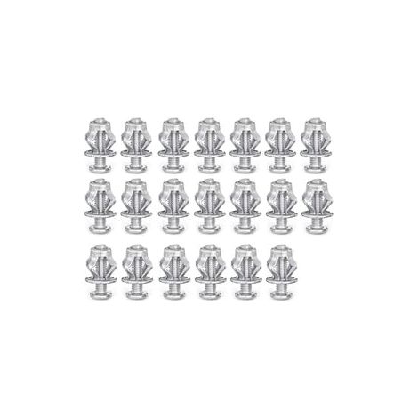 Lot de 20 chevilles M4x20mm en acier au carbone galvanisé, chevilles de fixation murale adaptées pour parpaing creux, brique creuse, plaques fines et portes creuses (1/5)