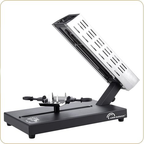 8761 Savoyarde 1/4 meule Meuuuh…, Raclette traditionnelle quart de meule, 4 personnes, Porte fromage coulissant, Sans PFAS, Antiadhésif, 600 W, Inox/Noir (1/5)
