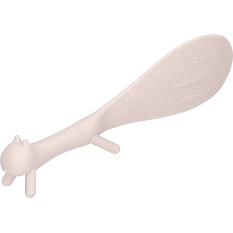 Rice Spoon Lovely Squirrels Shape Standing NonStick Rice Spoon Kitchenware for Home Kitchen(Beige )
