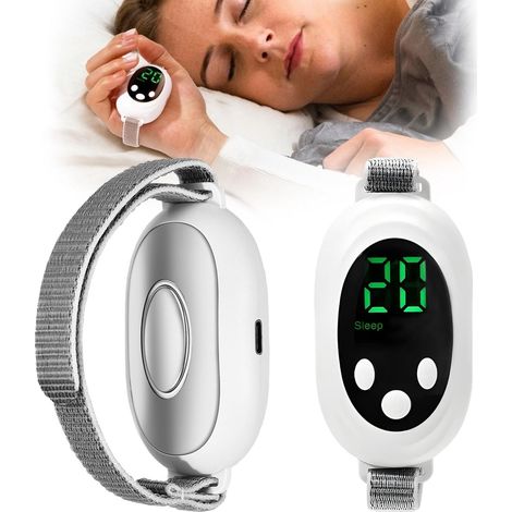 Einschlafhilfe/Schlafassistent – Schlafgerät – Entspannungsgerät – Stressabbaugerät – Ruhegerät – Handgerät – 20 Einstellungen – USB-Stromversorgung – Weiß – Lithium-Polymer-Akku – 8 x 4 x 2 cm (1/5)