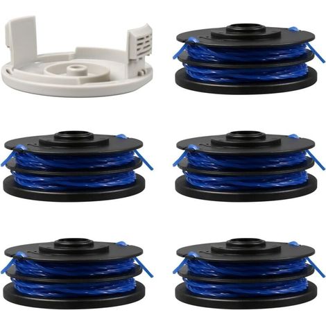 Bobine de fil pour débroussailleuse - 1,6 mm x 8,3 m - Bobine de rechange pour débroussailleuse Ryobi RLT4027, RLT4125, RLT5027, RLT6030, RLT5127, RLT6130 (5+1) (1/4)