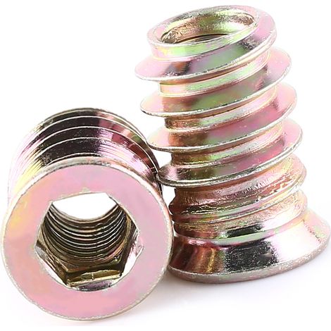Sechskant-Innensechskant-Schraubengewindemutter für Möbel (M6 17 mm) (1/5)