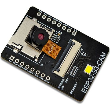 Cette carte de développement est compatible avec les modules de caméra ESP32-S3-CAM, dotés d'une connectivité WiFi et Bluetooth, et comprend un module OV2640 2MP.