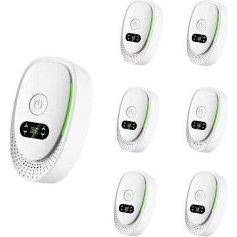 Répulsif à ultrasons (lot de 6) – Anti-souris, rats, moustiques et araignées Répulsif électronique multifonction pour fourmis, cafards et chauves-souris Répulsif à ultrasons 360° en (1/5)