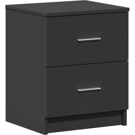 Maison Exclusive - Comodino con 2 Cassetti Nero 40x36x50 cm