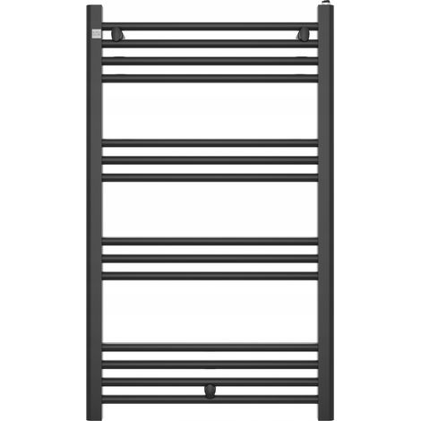 Radiateur Salle de Bain Granitan Puerto 100x60 cm Noir Échelle Chauffante 487W (1/4)