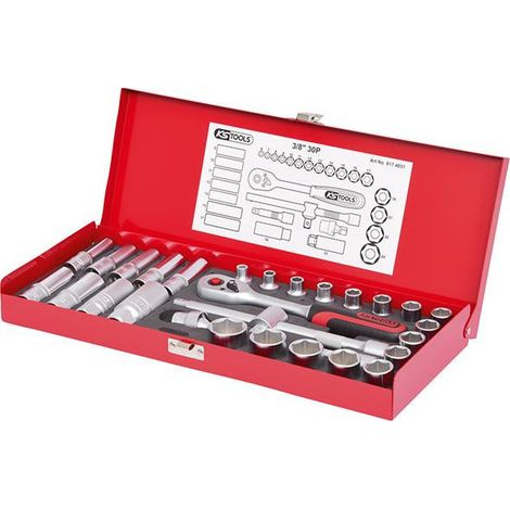 Juego De Dados De 3/8 - 30 Herramientas Unidades Ks
