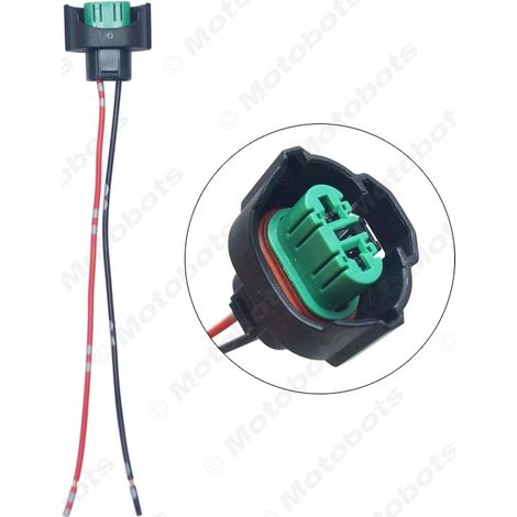 H8/H11 halogen lamp socket wiring harness, H8 headlight bulb socket adapter (1/4)