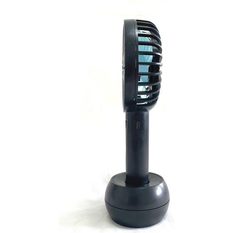VENTILADOR DE MANO SOGO VEN-SS-21450 PORTATIL RECARGABLE 4W NGO/AZUL (1/3)