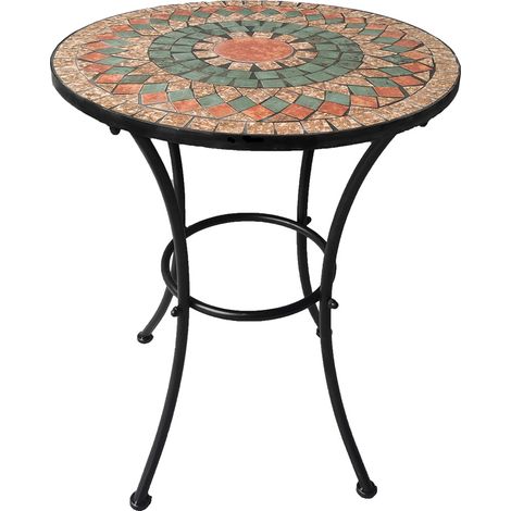 TAVOLO DECORO MOSAICO 'ALICE' Ø cm 60 x h.70 - LIF