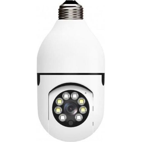 Caméra de surveillance ampoule Lampe LED panoramique sans fil V380 PRO E27, 360 P, 1080 degrés,WiFi, CCTV Audio bidirectionnel (1/4)