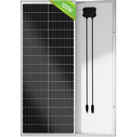 ECO-WORTHY 100W Solarpanel 18V, 18BB N-Typ Solarpanel Mit 25% Wirkungsgrad für Solaranlagen in Wohnmobil, Garten, Dach, Balkon, Boot (1/5)