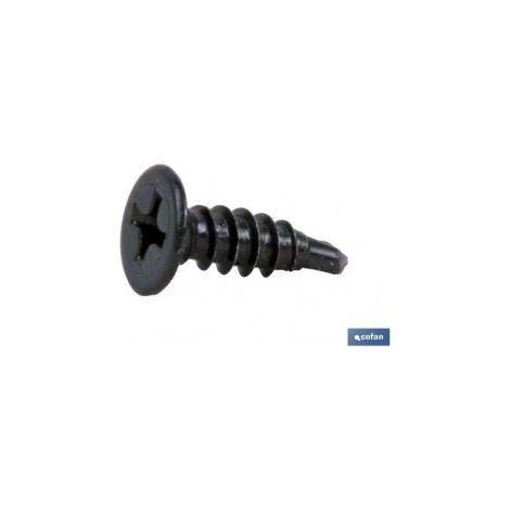 Pack mit 500 flachen selbstbohrenden Schrauben 4,2 x 23 mm schwarz