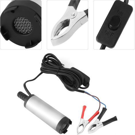 Trade Shop - Bomba Electrica Sumergible De Trasiego Succion Liquido Agua Aceite Diesel 12v Coche Barco - (1/5)
