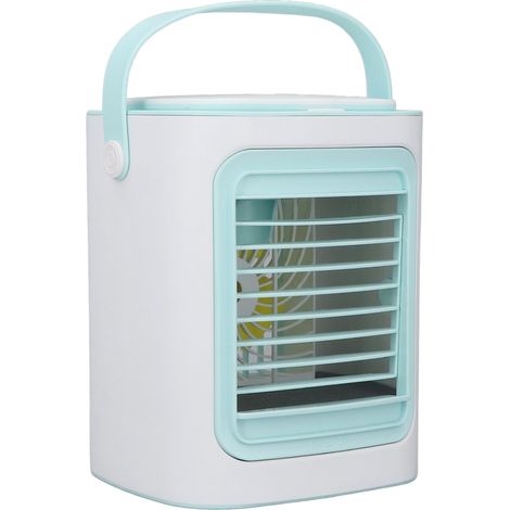Ventilateur brumisateur portable 3 vitesses réglables, fort débit d’air, recharge USB, climatiseur d’air pour maison (1/5)
