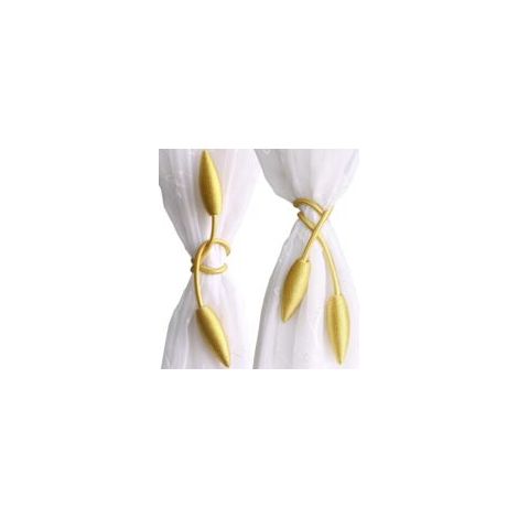 Litzee – Fermacravatte per tende in filo d'acciaio e poliestere – lunghezza 60 cm – Set di 2 per arredamento d'interni moderno - Crezuo