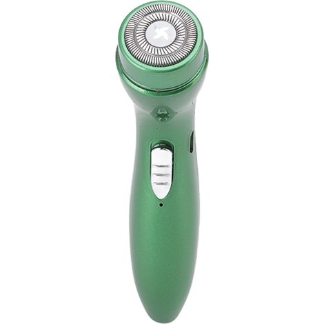 Leiser elektrischer Herrenrasierer aus Edelstahl, hypoallergen, 3,7 V, 2 W, grün. (1/5)