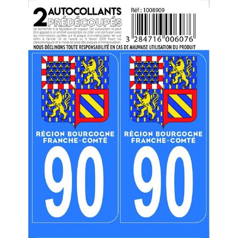 Autocollant Departement 90 - Territoire De Belfort