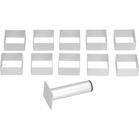 Moule à Gâteau en Acier Inoxydable, Forme Carrée pour Pâtisserie et Cuisine (1/5)
