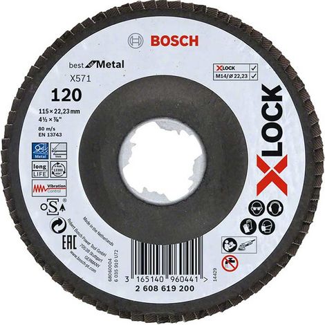 Bosch X571 BfM X-LOCK 115mm Flap Disc 2 608 619 200