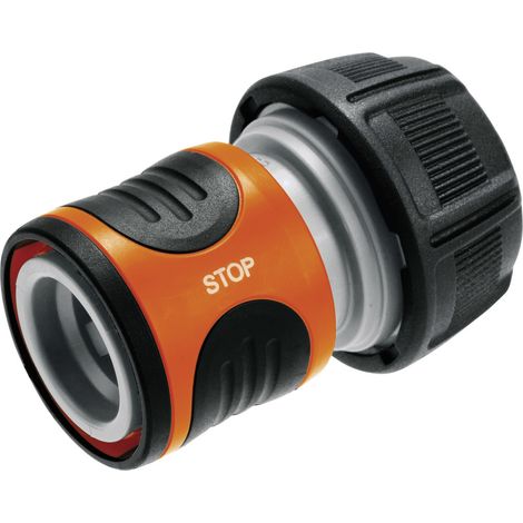 Raccord de tuyau GARDENA 18214-50 plastique avec système aquastop Ø 19 mm (3/4"), raccord enfichable