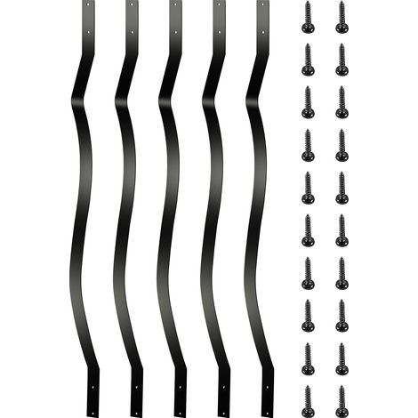 VEVOR Balaustre per Patio Confezione da 51 Mandrini in Metallo per Patio 32,5" x 1" Include Viti Ringhiera in Ferro per Terrazzi in Legno e Composito Design Elegante per Scale Esterne e Portici (1/5)
