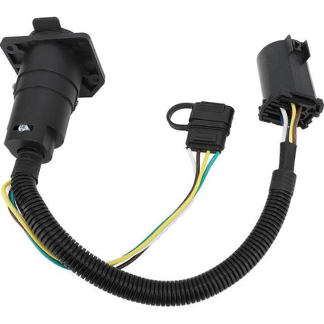 Adaptateur de remorque 6-24 V 7 broches vers 7 et 4 broches, prise de remorque spiralée avec support de montage