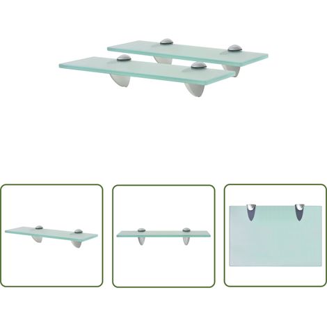 Lot de 2 Étagères murales Étagère de Rangement - Meuble de rangement Verre 30x20 cm 8 mm BV906092 - BonneVie (1/5)