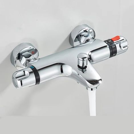 Rubinetto termostatico per doccia BOMCLAP, miscelatore per bagno cromato, miscelatore termostatico per vasca-doccia a parete, rubinetto termostatico in ottone (1/4)