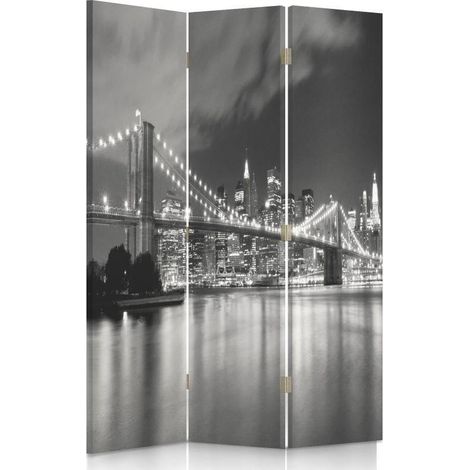 Paravento bilaterale 360, Il ponte di Brooklyn di notte - 110x170 (1/5)