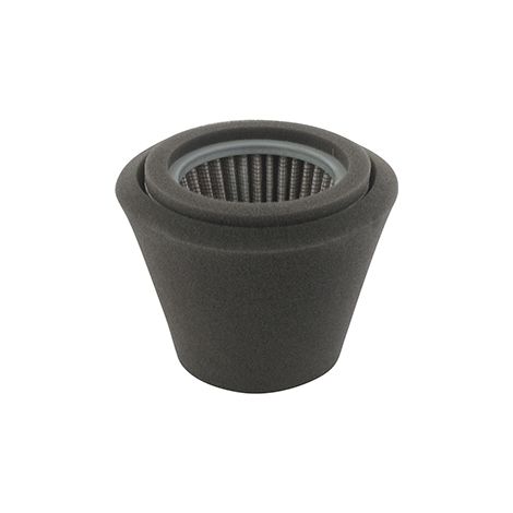 Filtro dell'aria conico con pre-filtro adattabile per Iseki, Kawasaki e Robin modello EC17 - H: 80mm, ø: superiore: 52mm, ø: inferiore: 86mm