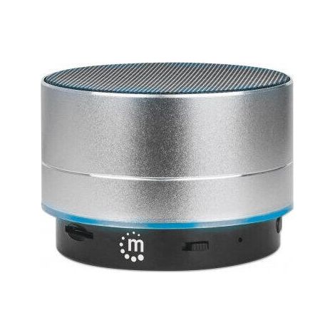 Altavoz Bluetooth - MANHATTAN - 165327 - Metálico - Plata - Resistente a salpicaduras (1/3)
