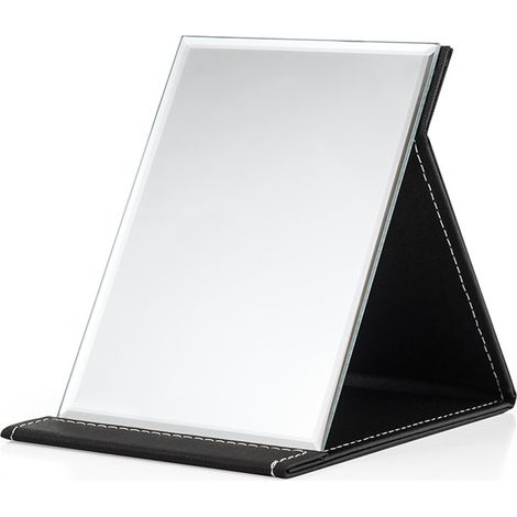 Miroir De Maquillage Portable HD - Verre Haute Définition - Réglable En Angle - Pliable Pour Voyage Et Bureau - 1 Pièce (1/5)