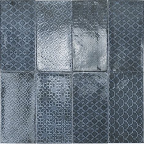 Carrelage Mur Mainzu Blue Brillante 10x20 cm