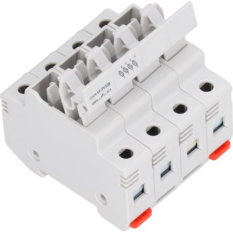 Disjoncteur CC 4P 32A, porte-fusible sur rail de guidage, support de base en polycarbonate ignifugé, 1000 V, 6 W (1/5)