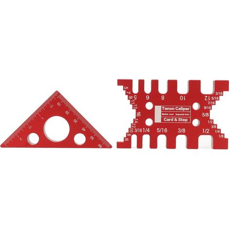 Jeu de calibres à tenon et de jauges triangulaires, outil de mesure pour table de scie à défonceuse, bloc de mesure pour le travail du bois (1/5)