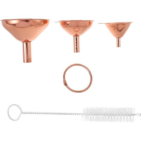 Ensemble de 3 entonnoirs en acier inoxydable avec brosse pour le remplissage (1/5)