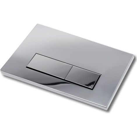 Plaque de Commande Chromée Double Chasse - Compatible Geberit Sigma UP300/UP320 - Kit Complet Installation 245×164 mm