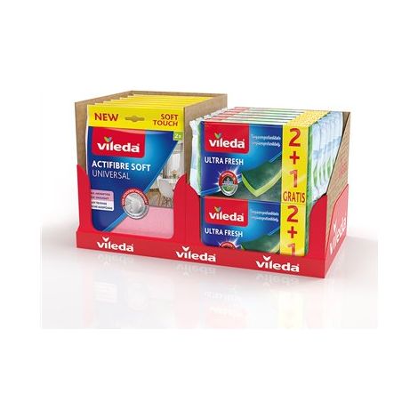 Tischständer, 15 x Activefibre-Gewebe + 12 x Waschlappen Fce
