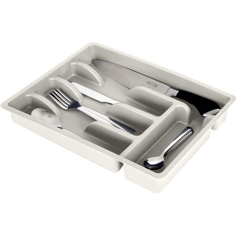Inserto per cassetto portaposate, grigio cenere, 36x25,5 cm