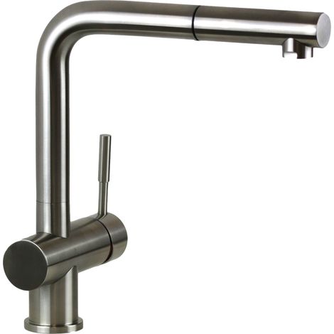 Spültischmischer aus Edelstahl mit 2-Strahl-Dusche Paini Inox IXA1566L2  Rostfreier Stahl