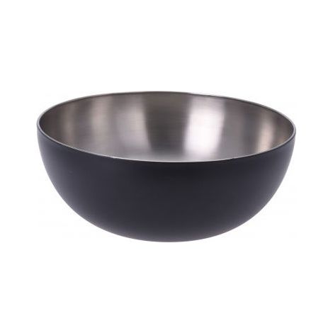 Piatto/ciotola in acciaio inox nero da 24 cm