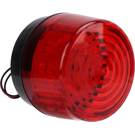 Lampe de signalisation industrielle résistante aux hautes températures, LED rouge ronde 12 V (1/5)