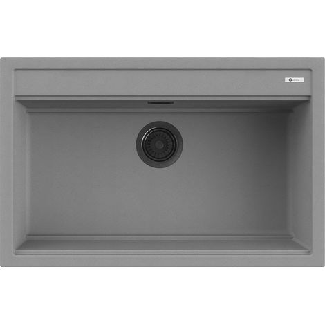 Lavello Quareco incasso 1 vasca 79×51 Prime 80 Granito Grigio QLP080GR (1/4)