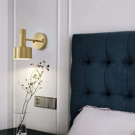 LOLLANDA Applique murale réglable, lampe de chevet pour chambre à coucher, applique murale pour couloir et salle à manger (ampoule non incluse) (1/5)