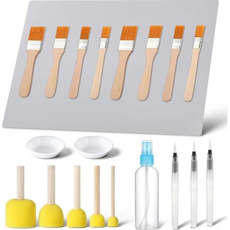 Kit de découpage 20 pièces, tapis en silicone, pinceaux mousse, pour (1/5)