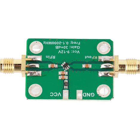 Amplificateur faible bruit 0,1-2000MHz 30±dB, large bande, bon rendement, petit volume, récepteur de signal. (1/5)