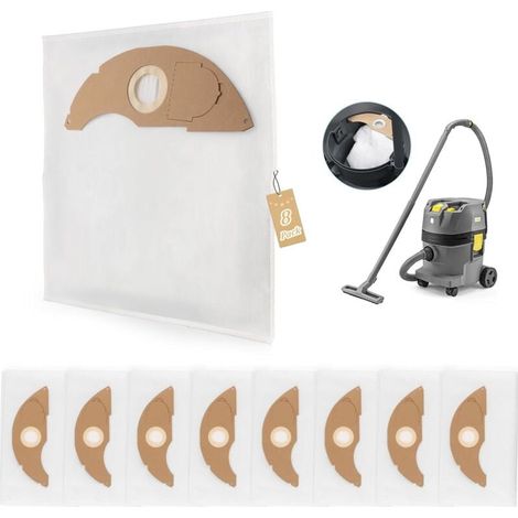 8-Piece Dust Bags for Karcher NT 22/1 Replacement Dust Bags Vacuum Cleaner Accessories (1/4)