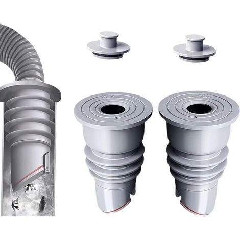 Bouchon Anti Odeur Machine à Laver,35-40 mm Joint de Tuyau de Machine à Laver,Laver Bouchon D'Étanchéité Tuyau D'Évacuation (2PCS) (1/4)