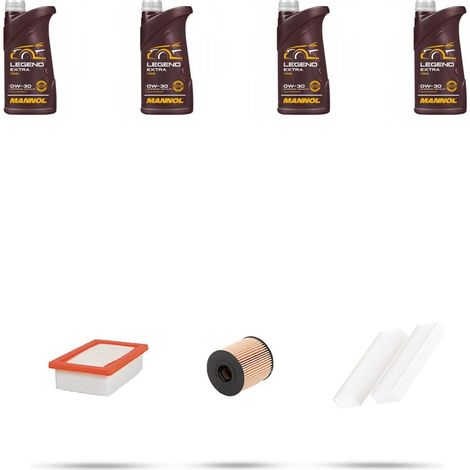 Kit tagliando 3 FILTRI e 4L OLIO compatibile con Peugeot 3008 1.6 THP 121kw dal 2014 (1/5)